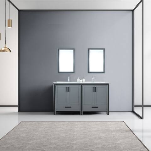 Lexora Ziva 60 inch Double Bathroom Vanity Complete Set