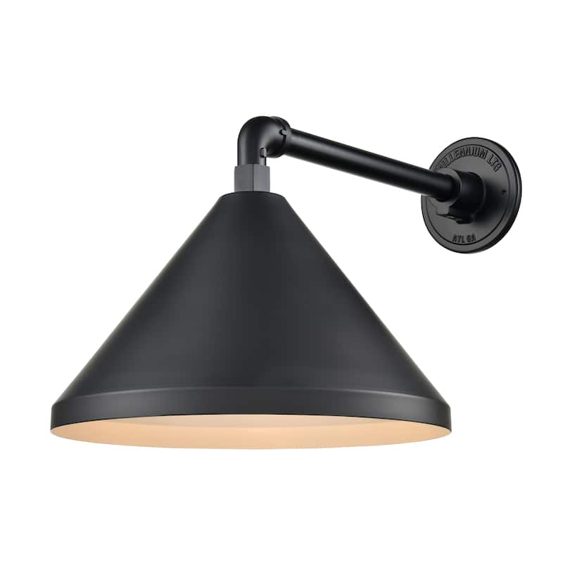 R Series 1-Light Cord Wide Cone Satin Black