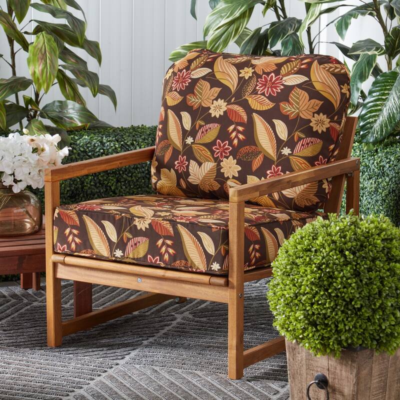 Outdoor 2-Piece Reversible Deep Seat Cushion Set (Cushions Only)