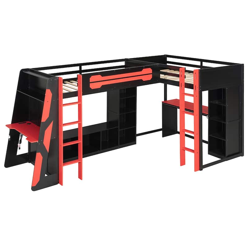 Esports Bed Gaming Loft Bed for PS PC Gamers Gaming Room