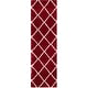 preview thumbnail 79 of 135, SAFAVIEH Hudson Shag Estella Diamond Trellis 2-inch Thick Rug 2'3" x 10' Runner - Red/Ivory