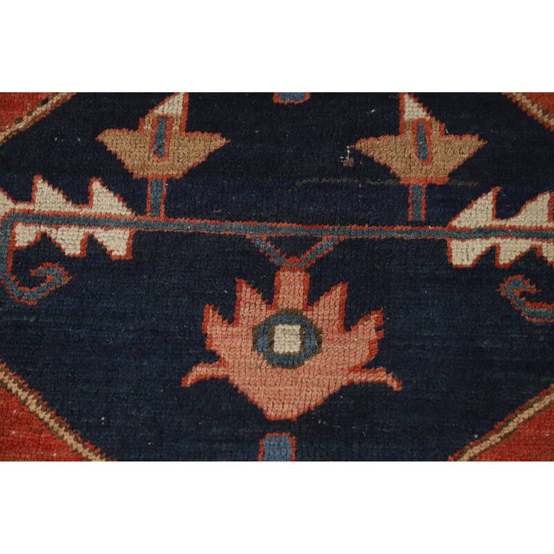 Hand Knotted Oriental 100% Wool Carpet Traditional Tribal Oranges & Rust Heriz (serapi) Area Rug - 15' 10'' X 11' 10''