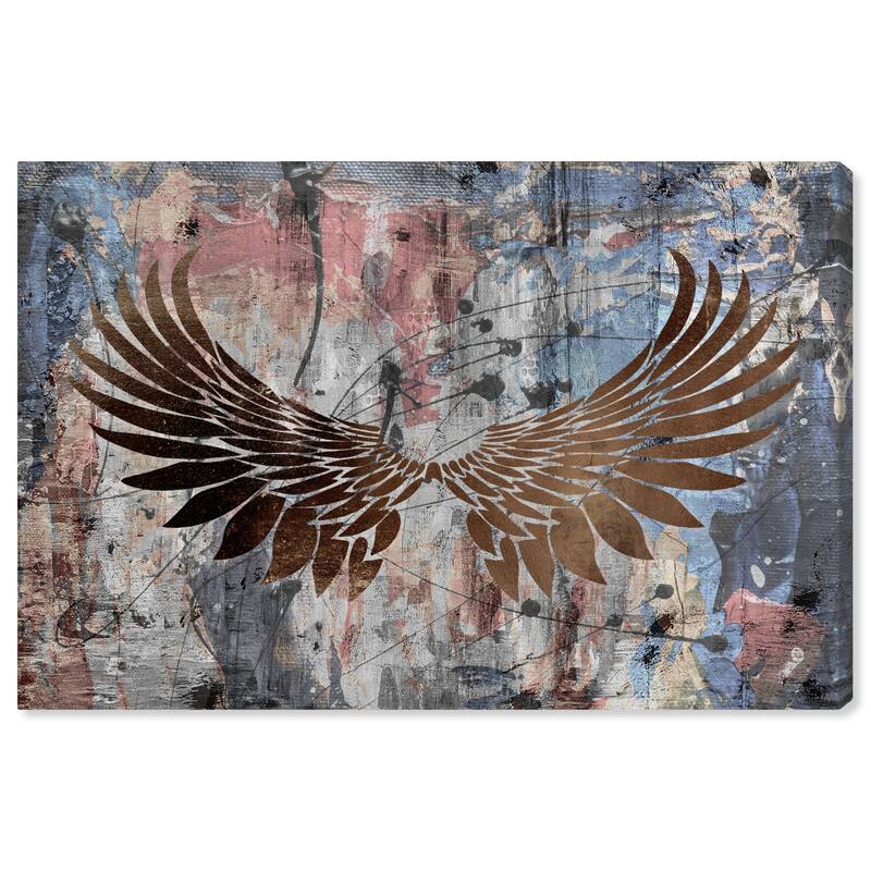 Wynwood Studio Canvas Fashion and Glam Skyward Wings Bronze and Copper Modern & Contemporary Wall Art Canvas Print