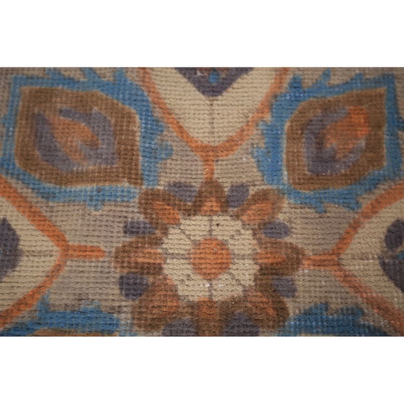 Medallion Tabriz Persian Vintage Area Rug Hand-Knotted Wool Carpet - 9'6" x 12'8"