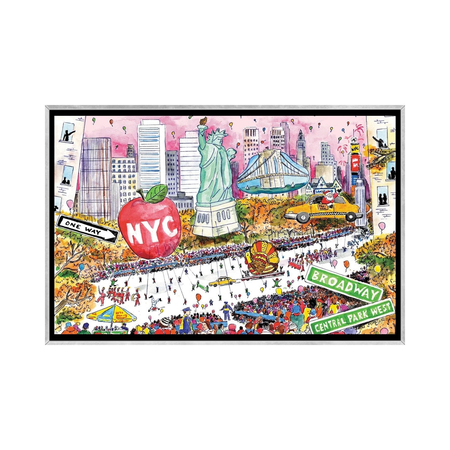 iCanvas "Thanksgiving Parade" by Michael Storrings Framed