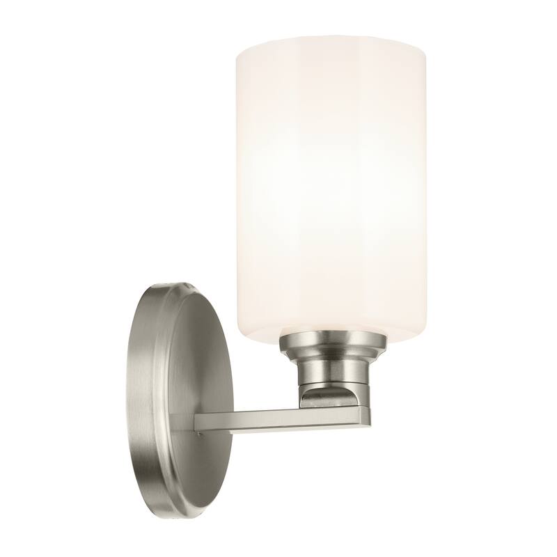 Kichler Lighting Gioe 9.5" 1-Light Wall Sconce with Opal Glass in Brushed Nickel