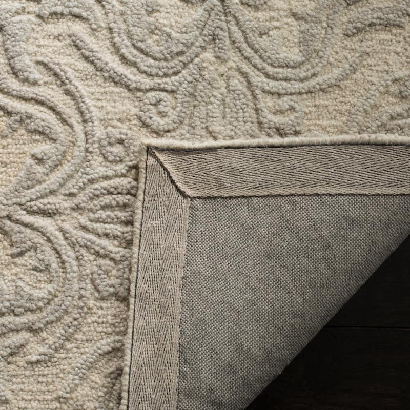 SAFAVIEH Handmade Blossom Gertrida Modern Floral Wool Rug