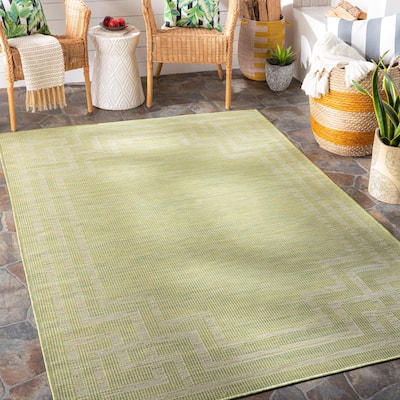 Brian Traditional Border Outdoor Area Rug