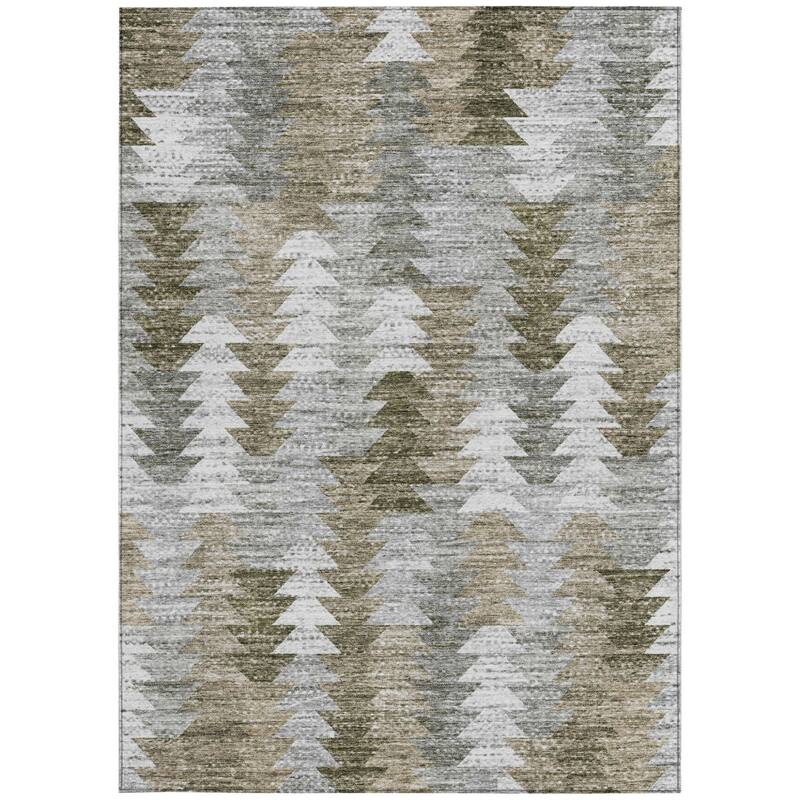 HomeRoots Geometric Transitional Rectangle Outdoor Rug