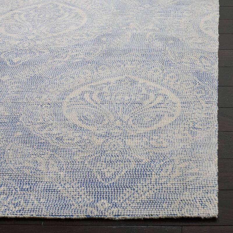 Antique Appeal Area Rug 6x9 - Handmade Jute Rug - Light Grey Living Room Bedroom Floor Decor - 108 x 72