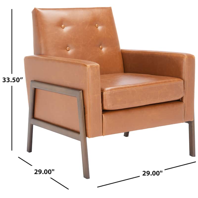 SAFAVIEH Roald Mid-Century Modern Sofa Accent Chair - 29" W x 29" L x 33.5" H