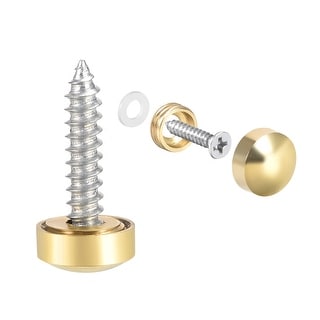 Mirror Screw Decorative Cap Cover Nail Stainless Steel 4pcs - Gold ...