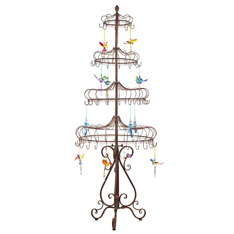 85" Tall Metal Display Stand In Antique Bronze - 31.89X31.89X85.04 - 31.89X31.89X85.04 - Antique Bronze