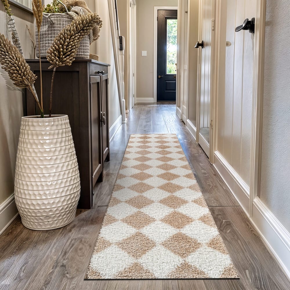 World Rug Gallery Diamond Wave Shag Area Rug