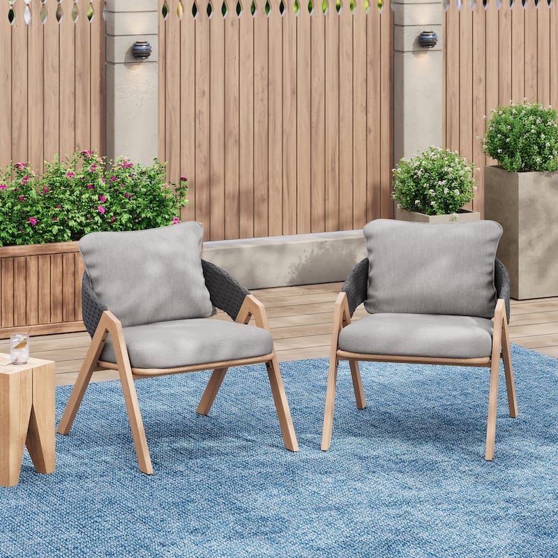 Christopher Knight Home - Eulalia Outdoor Wicker Rattan Chair (Set of 2)