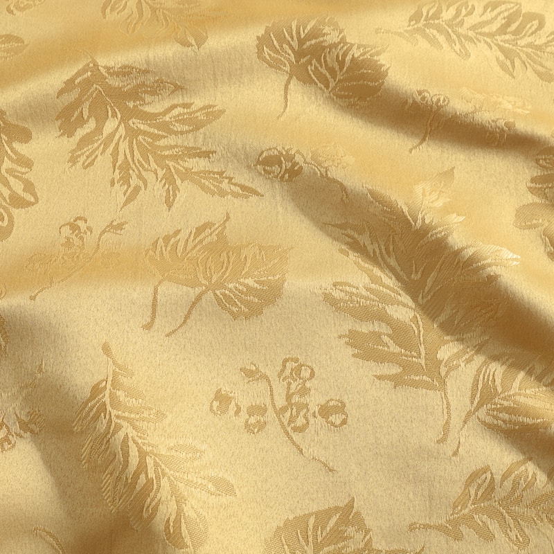 Elegant Woven Leaves Jacquard Damask Napkin, Set of 8 - 17"x17"