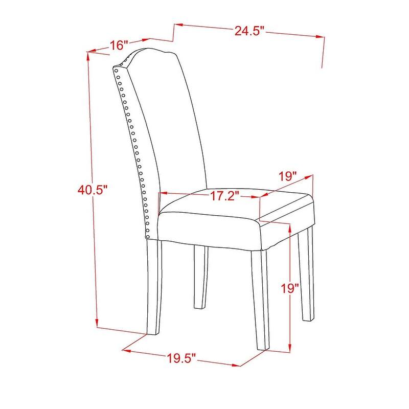 East West Furniture Dining Set- a Dining Table and Pink Flamingo Faux Leather Upholstered Chairs, Linen White(Pieces Option)