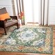 preview thumbnail 101 of 161, SAFAVIEH Monaco Lillie Boho Medallion Distressed Area Rug 6'7" Square - Forest Green/Light Blue