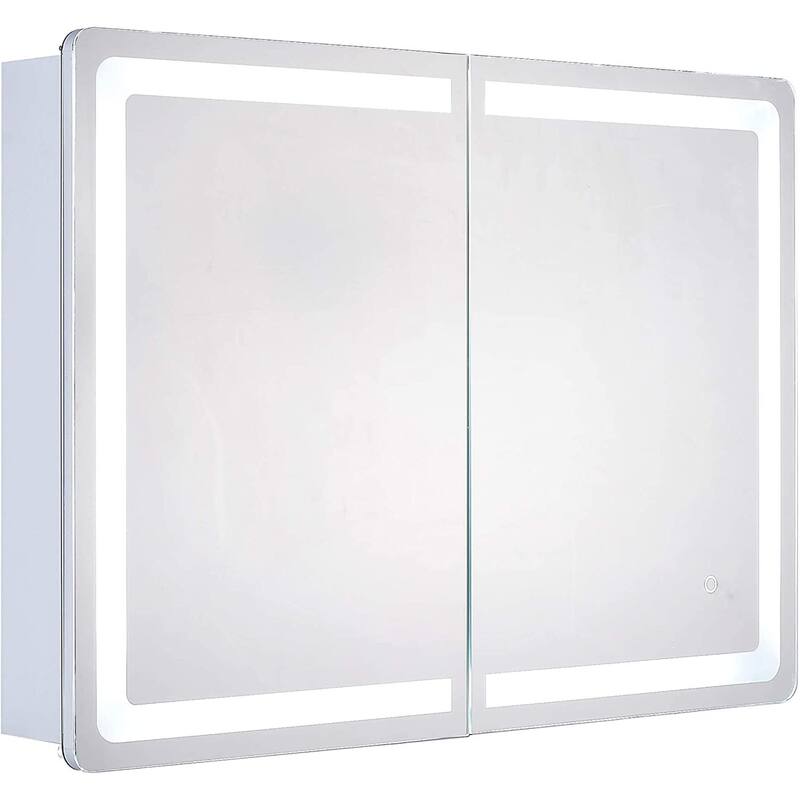 Egret M16 34" W X 24" H Tri-Color LED Medicine Cabinet with Dimmable Touch Sensor and Anti-Fog pad - 34x24 - 34x24