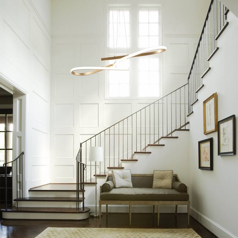 33.07-inch Dimmable Modern LED Chandelier for Dining Room Kitchen