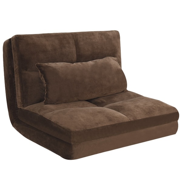 Shop Costway Fold Down Chair Flip Out Lounger Convertible Sleeper