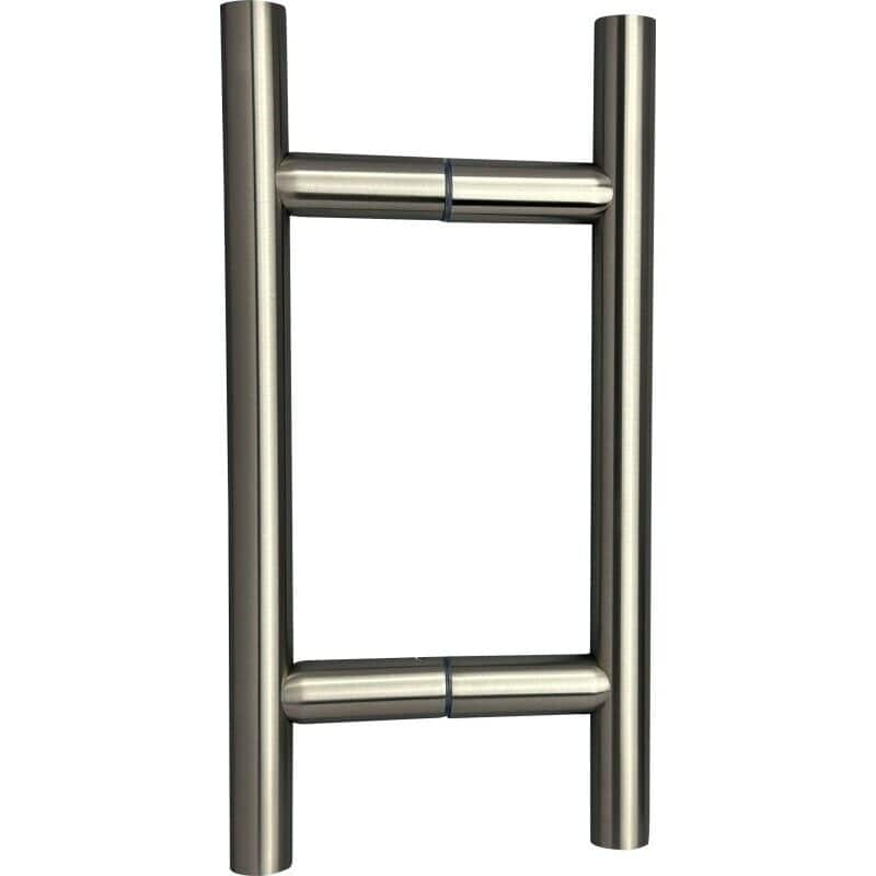 CEL 12" x 12" Stainless Steel Ladder Style Back to Back Pull Handle for Shower Door - Brushed Nickel