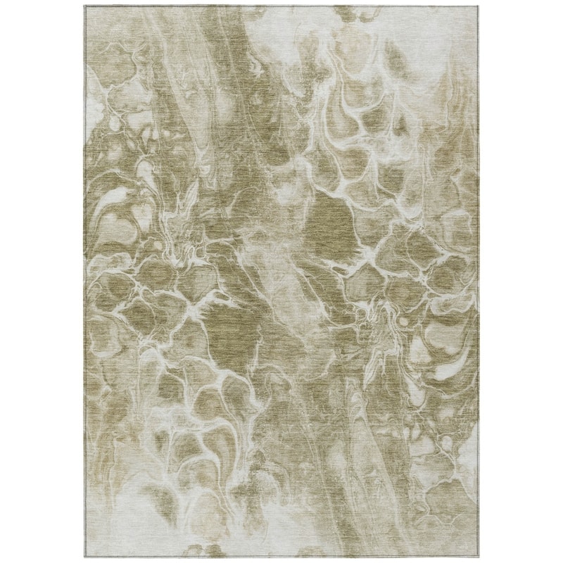 HomeRoots Abstract Transitional Rectangle Outdoor Rug