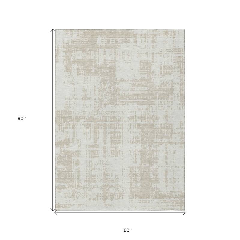 HomeRoots Abstract Transitional Rectangle Outdoor Rug