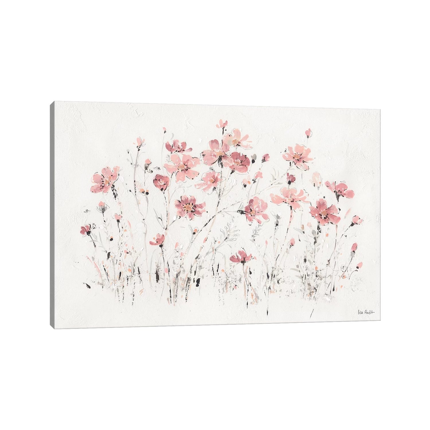iCanvas "Wildflowers Pink I" by Lisa Audit Canvas Print
