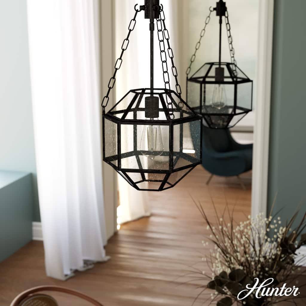 Hunter 11" Indria 1-Light Pendant - Kitchen Island, Dining Room, Entry - Industrial, Contemporary, Geometric