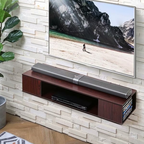 Fitueyes Floating Tv Stand Wall Mounted Media Console 39 4 Overstock 32330792 Shop for floating tv stands in tv stands & entertainment centers. usd