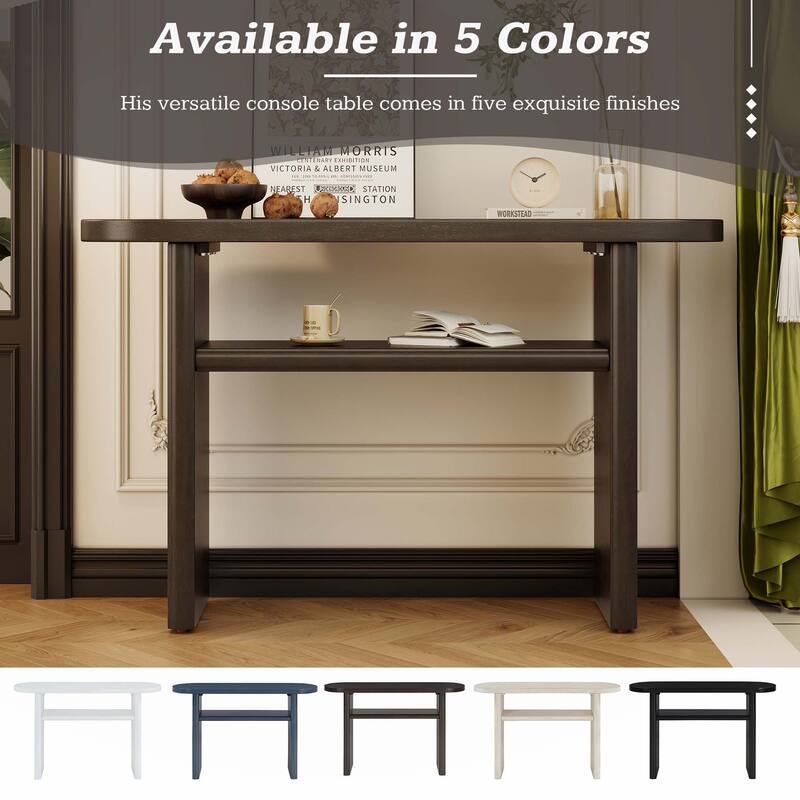 Elegant Minimalist Console Table with Shelf for Entryway