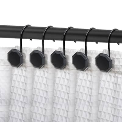 Utopia Alley Shower Rings, Shower Curtain Rings for Bathroom, Rustproof Zinc Shower Curtain Hooks Rings, Set of 12