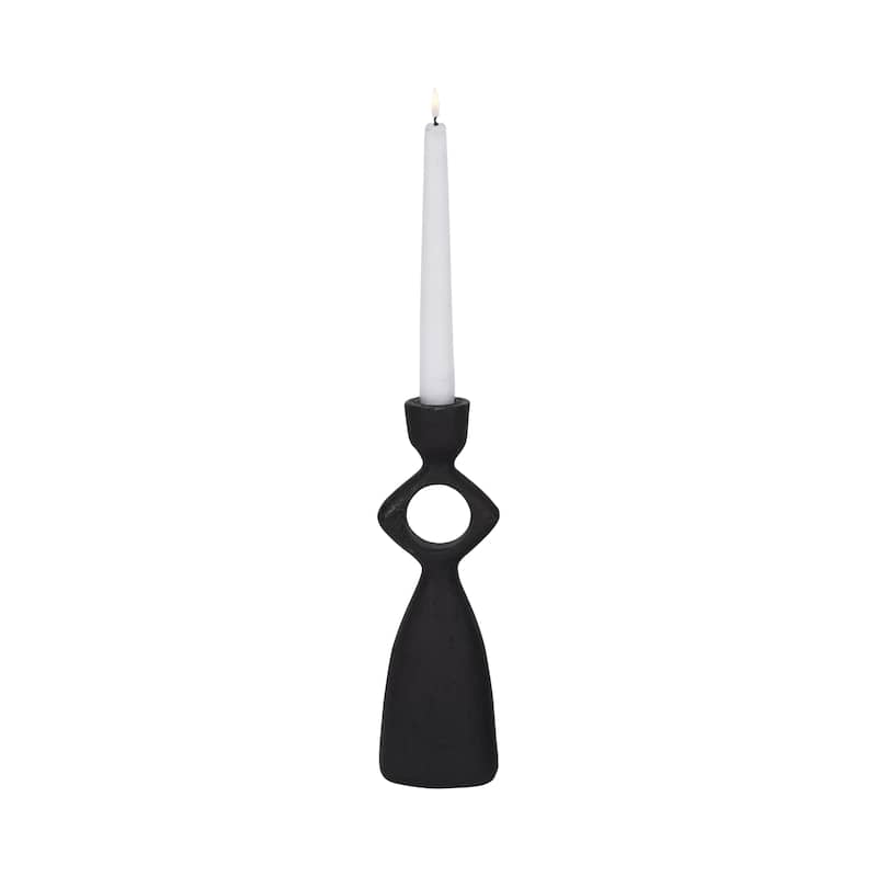 Sagebrook Home Open Cut-out Taper Holder, Black