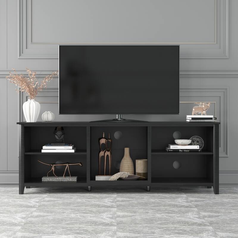 Modern TV Stand Console Spacious 70inch Entertainment Center Sturdy