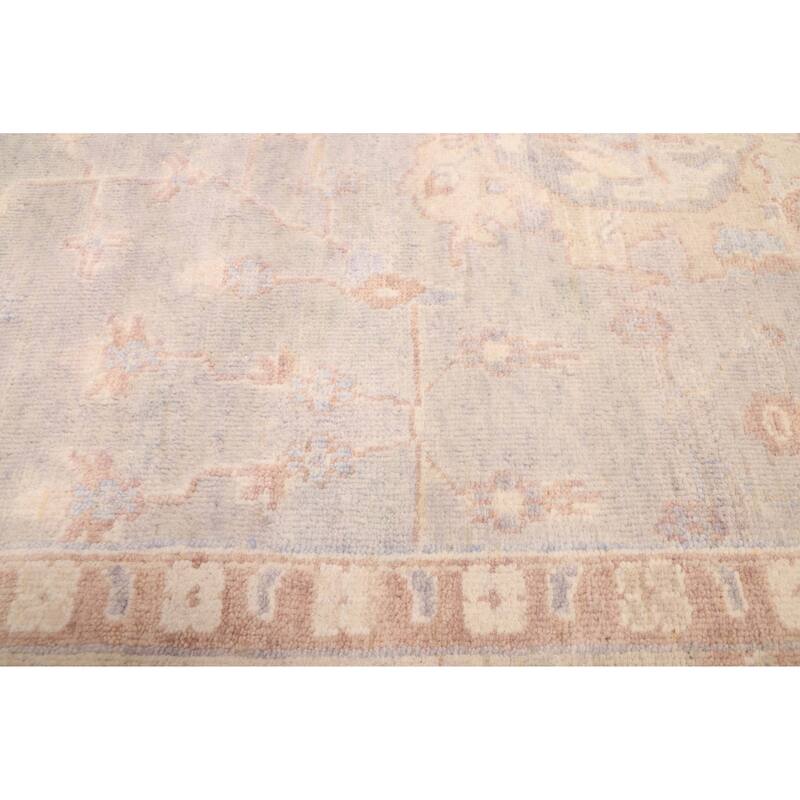 ECARPETGALLERY Hand-knotted Finest Oushak Grey Wool Rug - 10'0 x 14'0