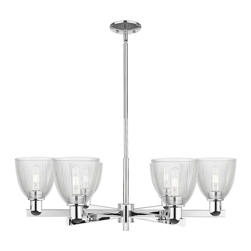 Innovations Lighting Endless Possibilities Arcadia - Castile - 6 Light 36" Stem Hung Chandelier - Clear/Polished Chrome