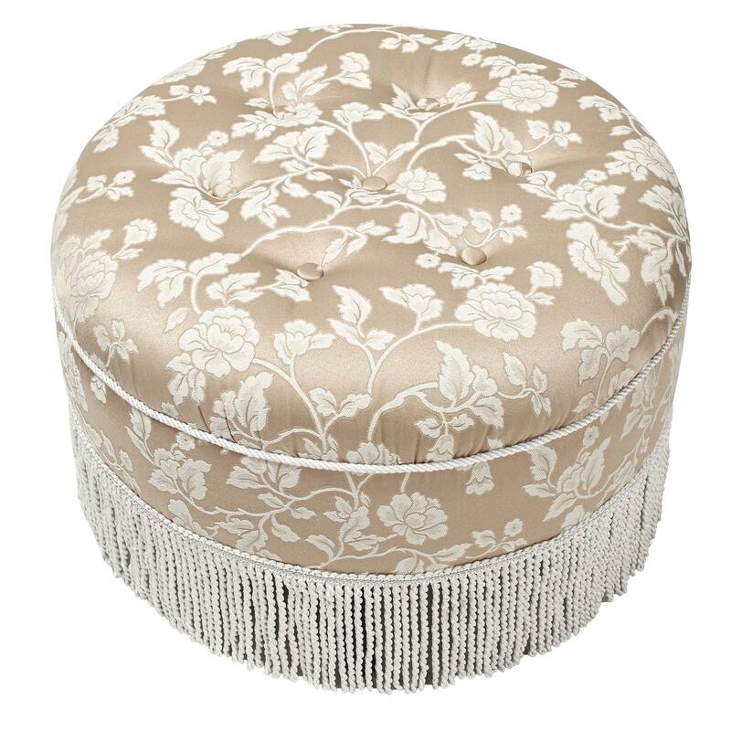 Yolanda 24" Upholstered Round Accent Ottoman