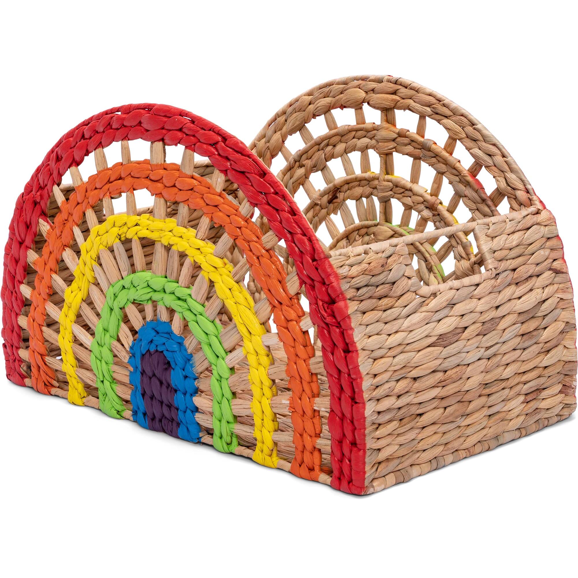 Adore Decor Dorothy Rainbow Basket, Wicker Basket Storage On Sale