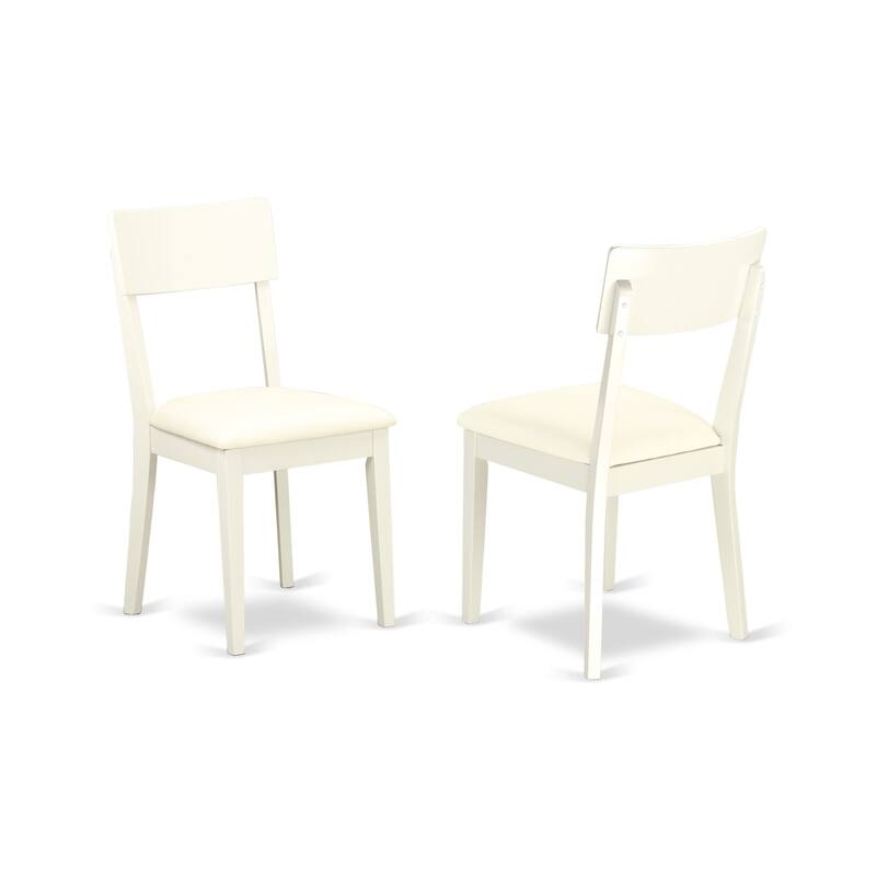 HomeStock 5-Piece Linen White Finish Solid Wood Top Dining table with 4 Chairs with Lattice Back