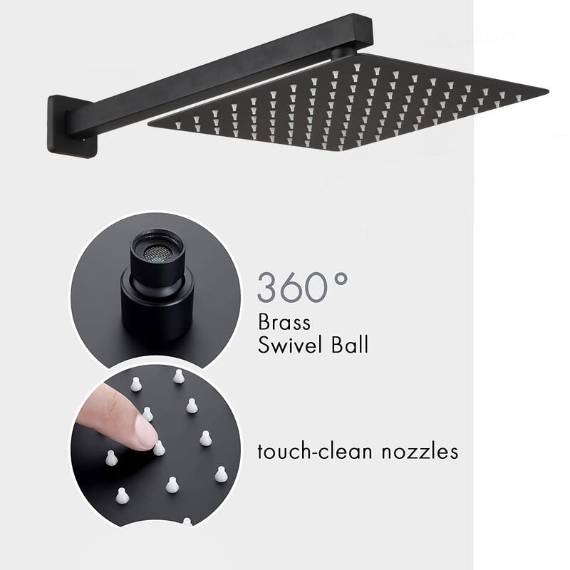 shower system Bathroom Deluxe rain mixed shower combination set wall mounted rain shower head system shower faucet