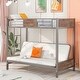 preview thumbnail 2 of 25, Twin-Over-Futon Metal Bunk Bed with Guardrails and Ladder - Versatile 3-in-1 Design, Sturdy Frame, Safety Features