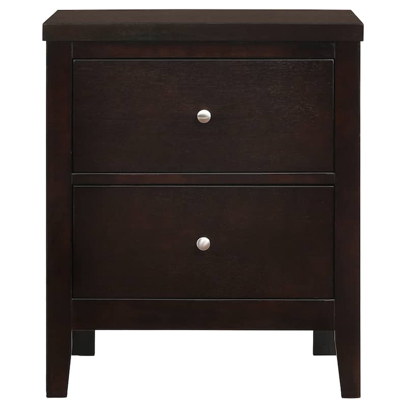 Carlton 2-drawer Wood Nightstand Cappuccino