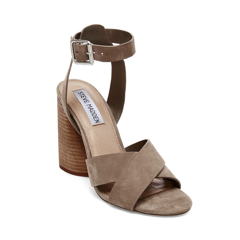 Shop Steve Madden Womens Wendel Nubuck Open Toe Casual Ankle Strap