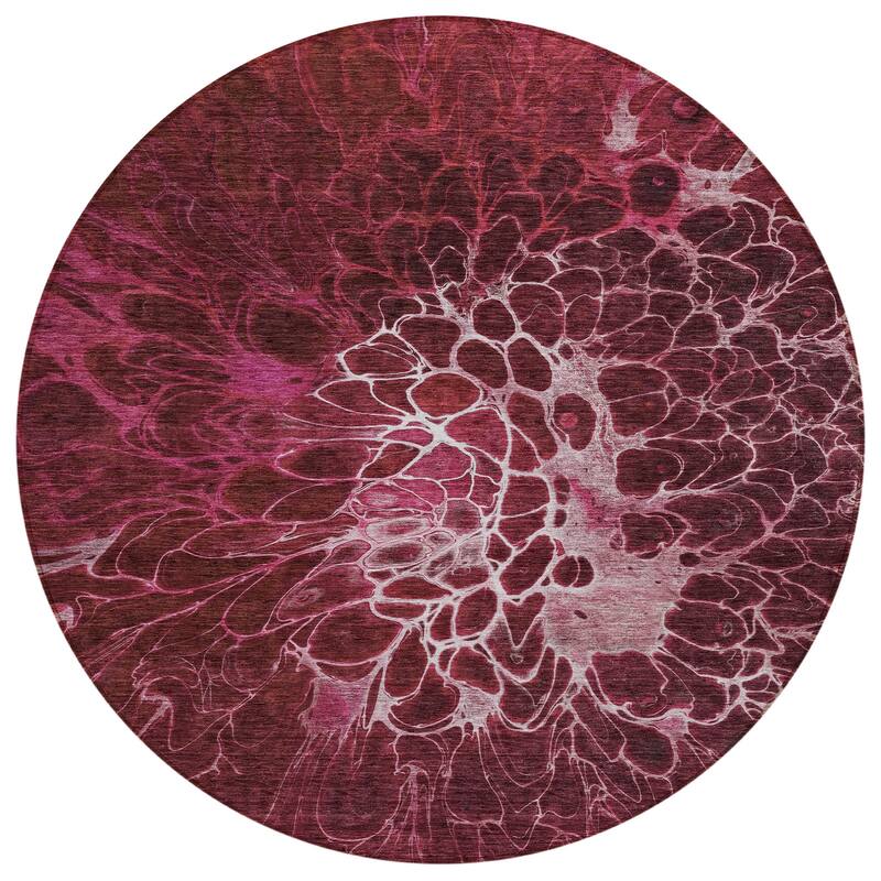 Machine Washable Indoor/ Outdoor Chantille Modern Floral Rug