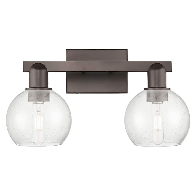 Innovations Lighting Endless Possibilities Arcadia - Athens - 2 Light 17" Bath Vanity Light - Oil Rubbed Bronze/Seedy