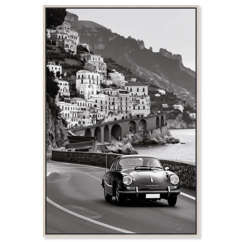Drive through the Town Canvas by Art Remedy - Silver - 30" x 45"