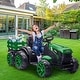 preview thumbnail 1 of 23, 6 Wheels Kids Ride On Tractor Toys with Trailer Green
