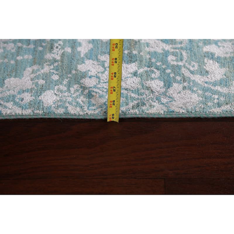 Vegetable Dye Art & Craft Oriental Runner Rug Hand-knotted Wool Carpet - 2'8" x 9'11"
