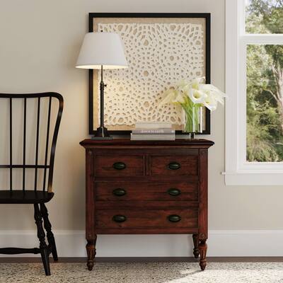 Easterbrook 31.5 in. W Rectangular Wood 4-Drawer Accent Chest